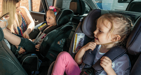 Can a rear facing car seat go in the front seat best sale